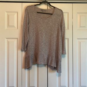 Striped peplum sweater